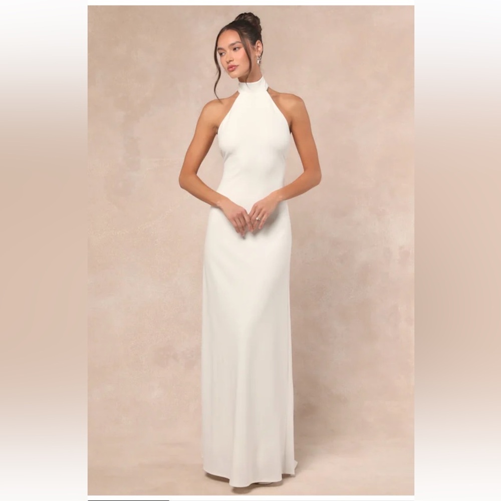 Lulu's Chic White Maxi Dress